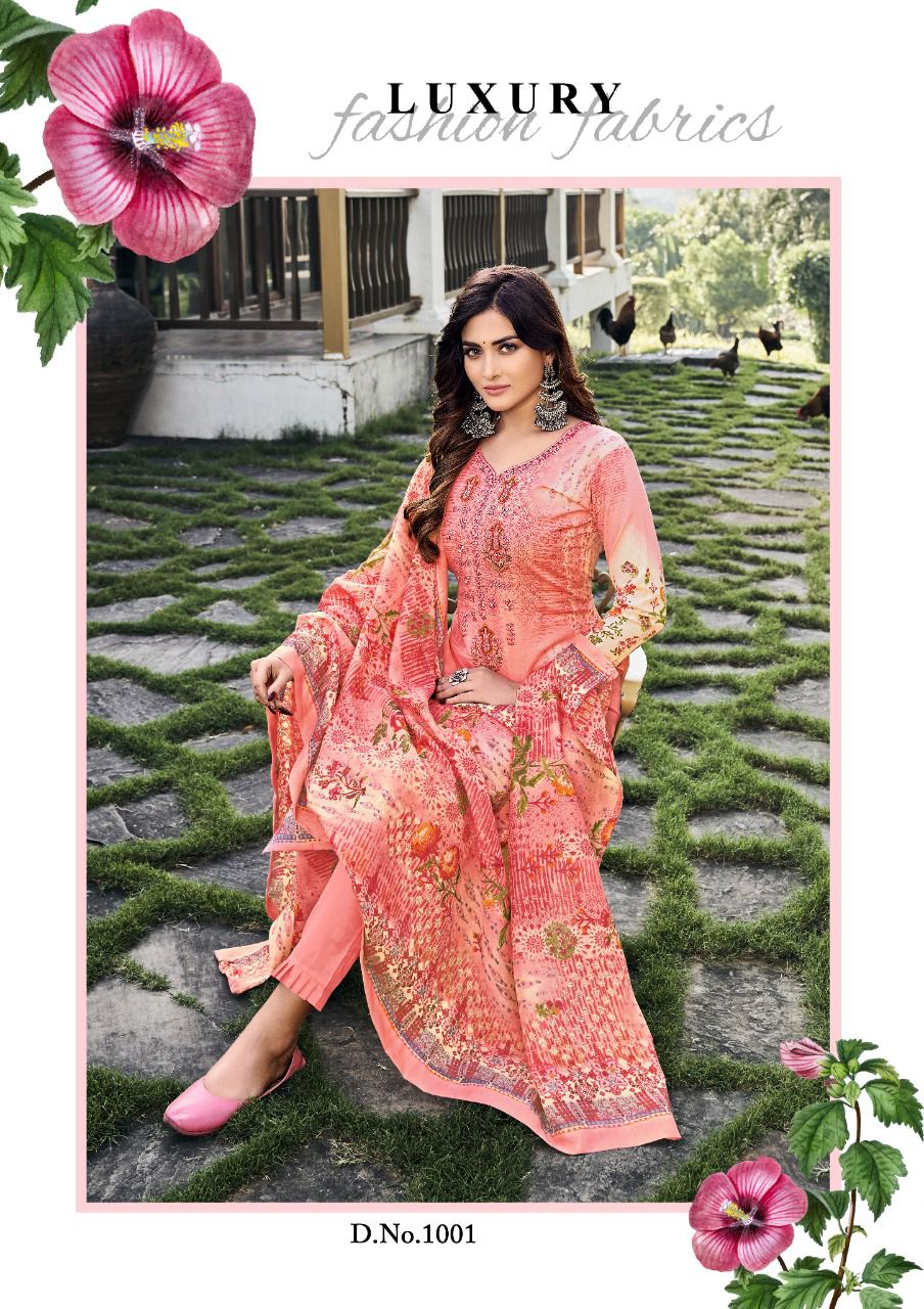 Al Karam Gulfam 1 Casual Wear Wholesale Printed Cotton Dress Material 